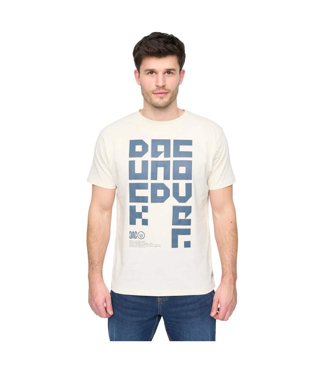 T-shirt squarelarge homme blanc cassé Duck and Cover-1
