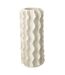 Vase Cylindrique en Céramique Helix 44cm Blanc-1