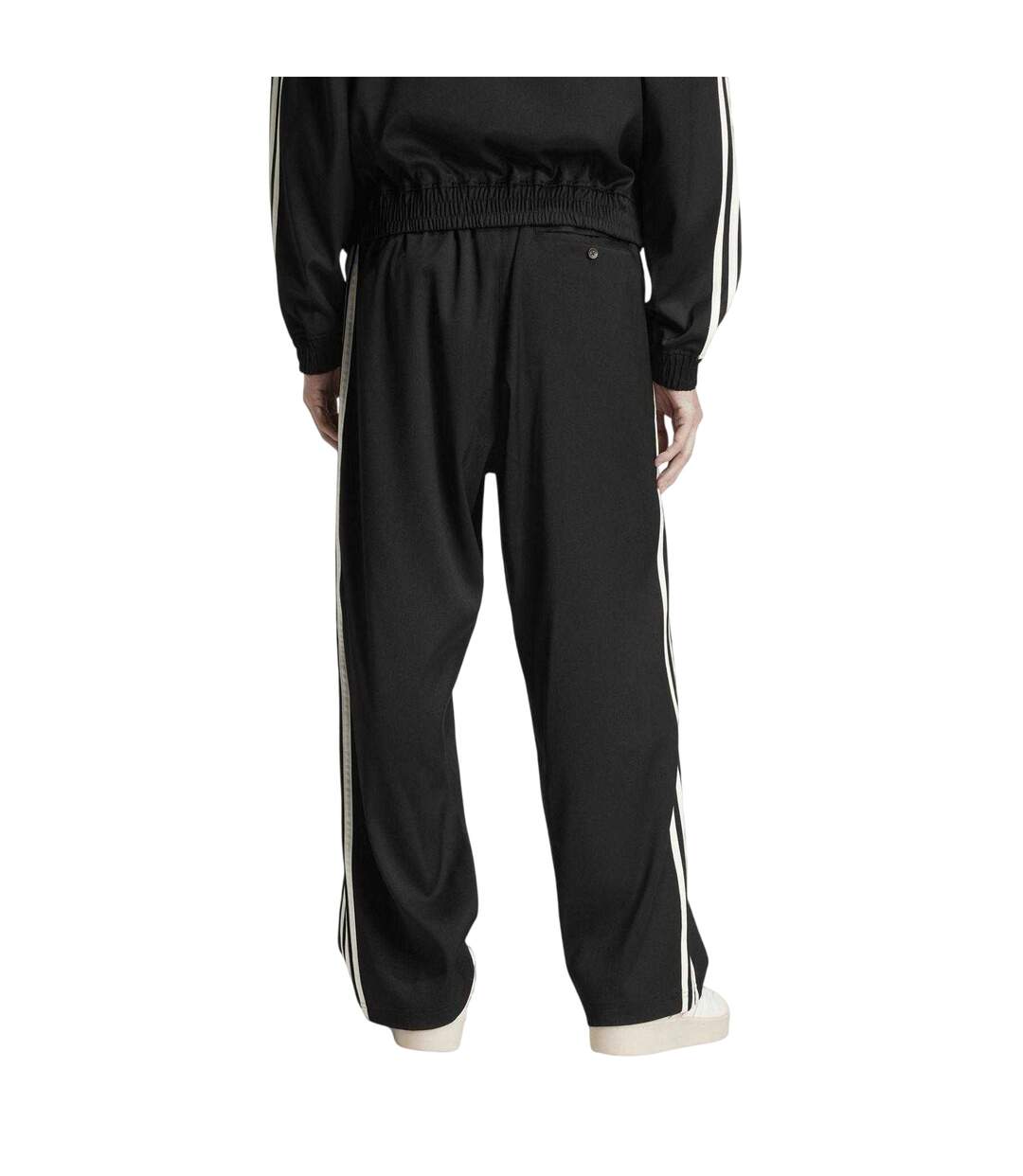 Mens Woven Baggy Tracksuit Bottoms Black Adidas-2