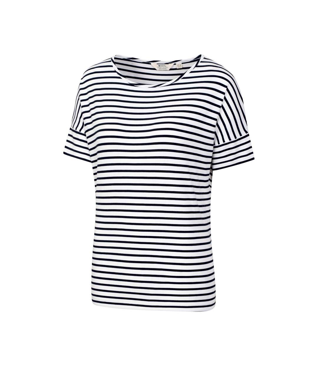 T-shirt kynance femme bleu marine / blanc Mountain Warehouse-2