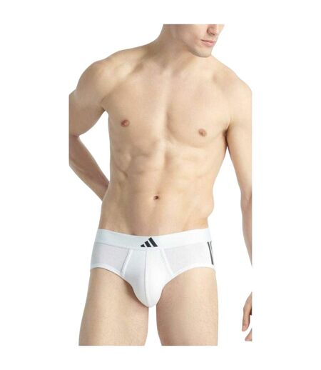 Pack Of 2  Mens Plain Briefs  White Black Adidas