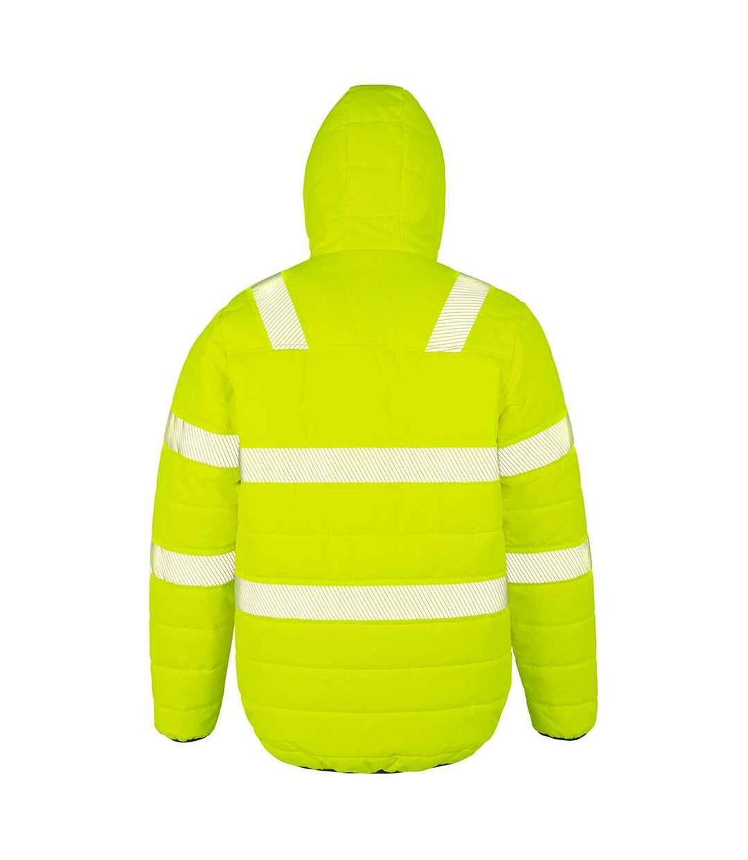 Unisex adult ripstop safety jacket fluorescent yellow Result Genuine Recycled-2