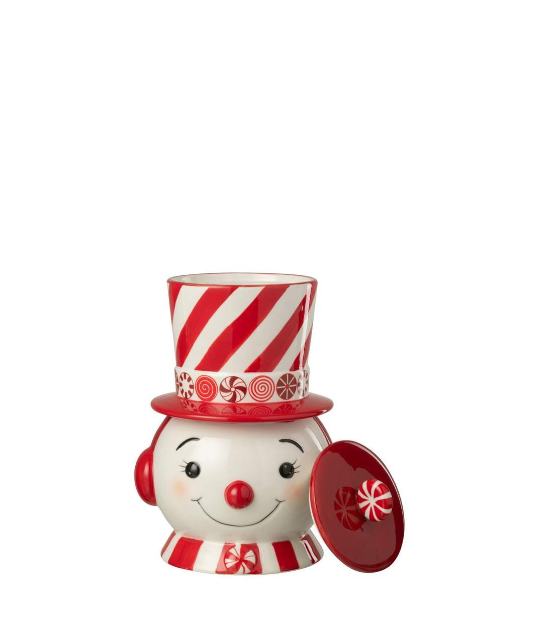 Boîte Déco Noël Bonhomme de Neige 30cm Rouge-2