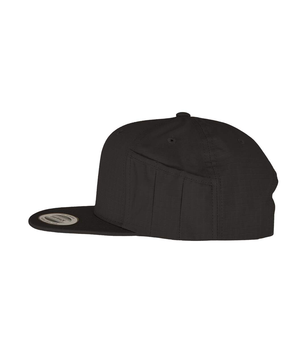 Unisex adult flexfit snapback cap black Yupoong-3
