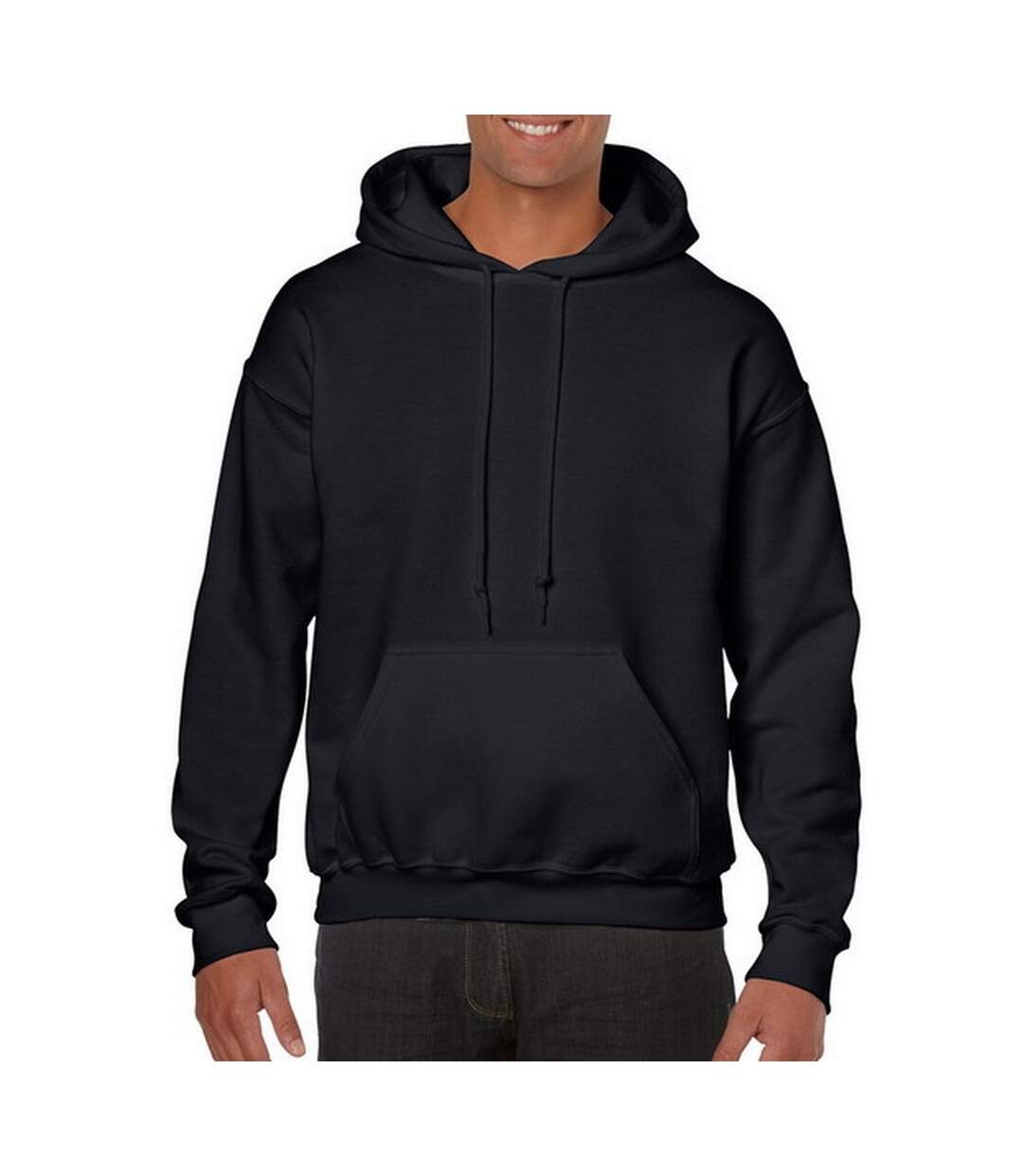 Sweatshirt À Capuche Unisexe Noir Gildan-3