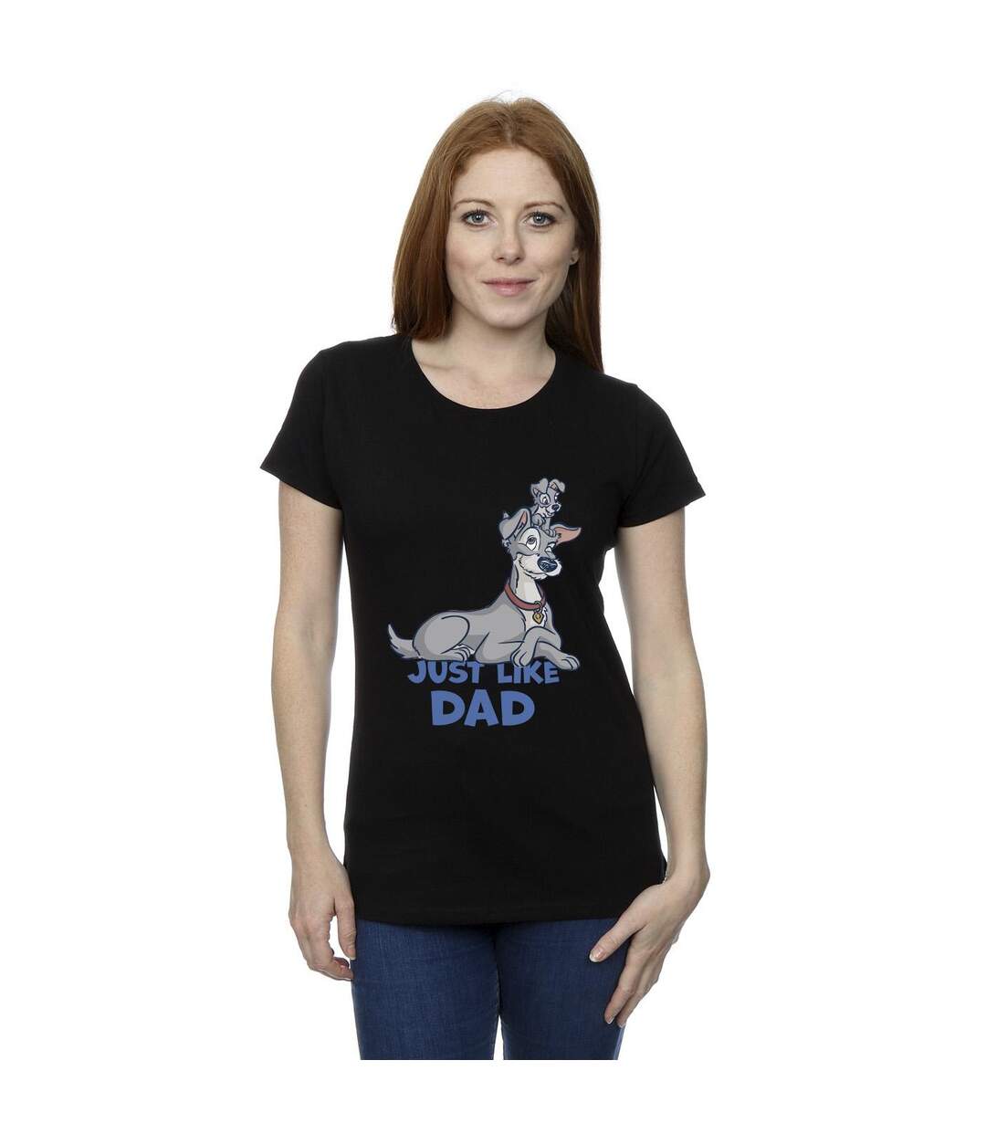 Disney Femme/Ladies Lady And The Tramp Just Like Dad - T-shirt en coton (Noir) - UTBI26177-2