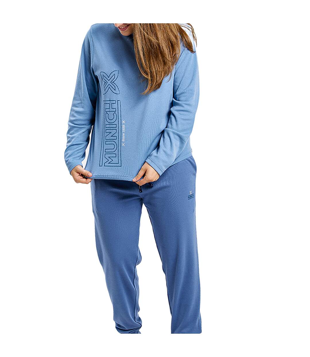 Women's long-sleeved winter round neck pajamas MU4-2