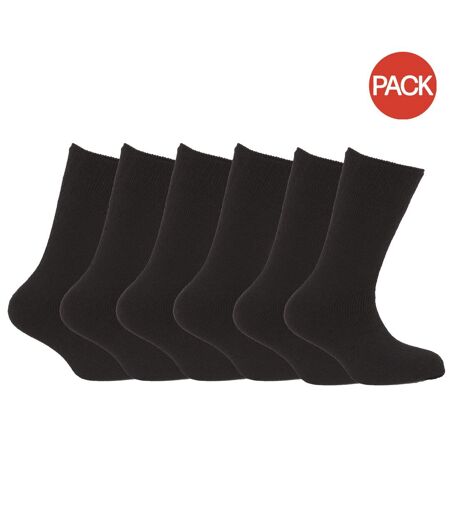 Lot de 6  Chaussettes thermiques 1.9 tog paires homme noir Floso