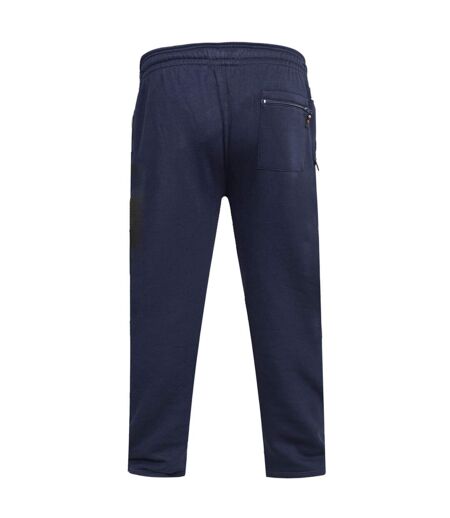 Duke Mens Kingsize Albert Open Hem Jogging Bottoms (Navy) - UTDC134