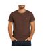 T-Shirt marron homme rms26 rayures-1