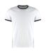 T-shirt Motif/style Ringer Homme Blanc Noir Kustom Kit-2