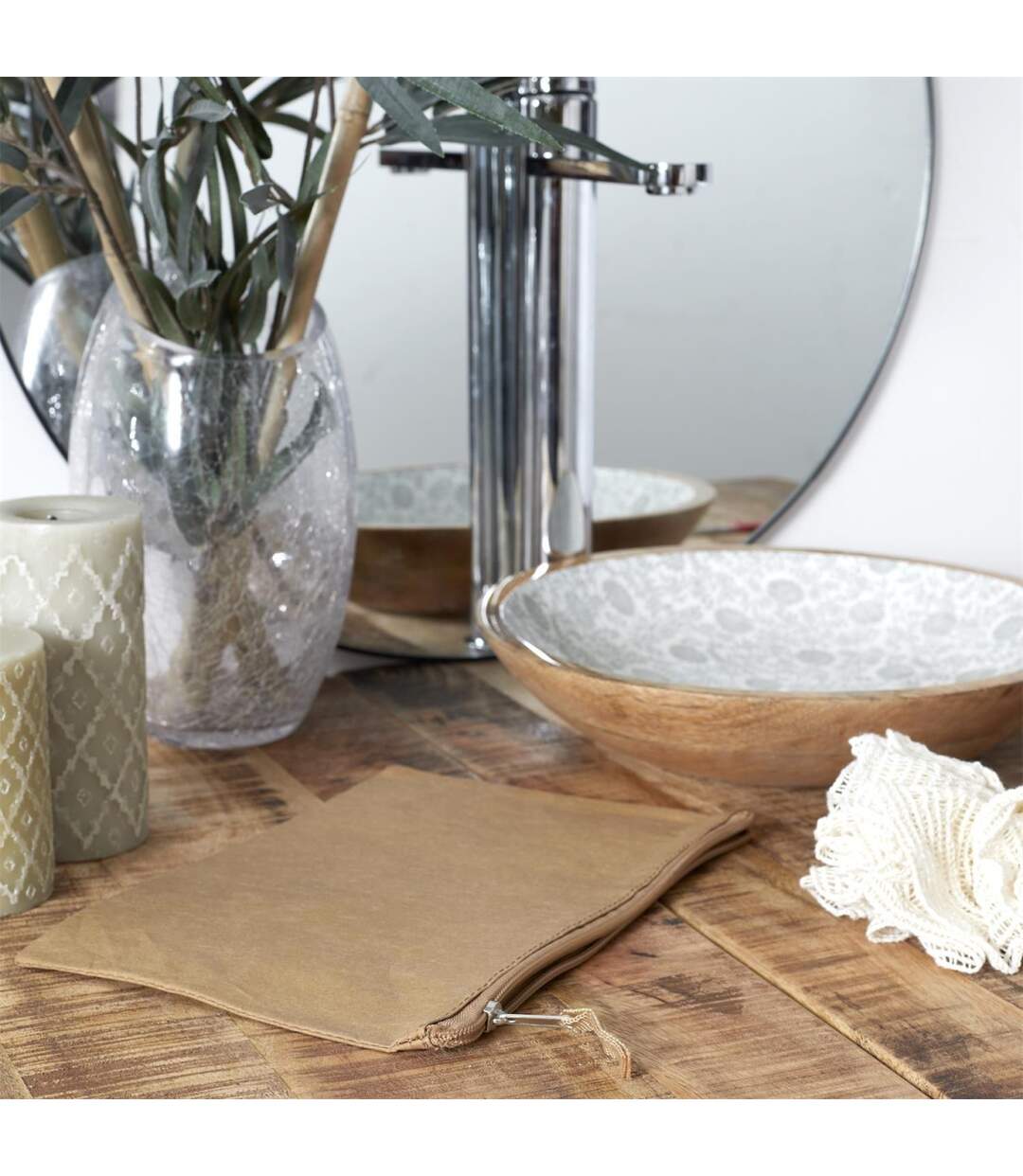 Trousse de Toilette Kraft 27cm Naturel-2