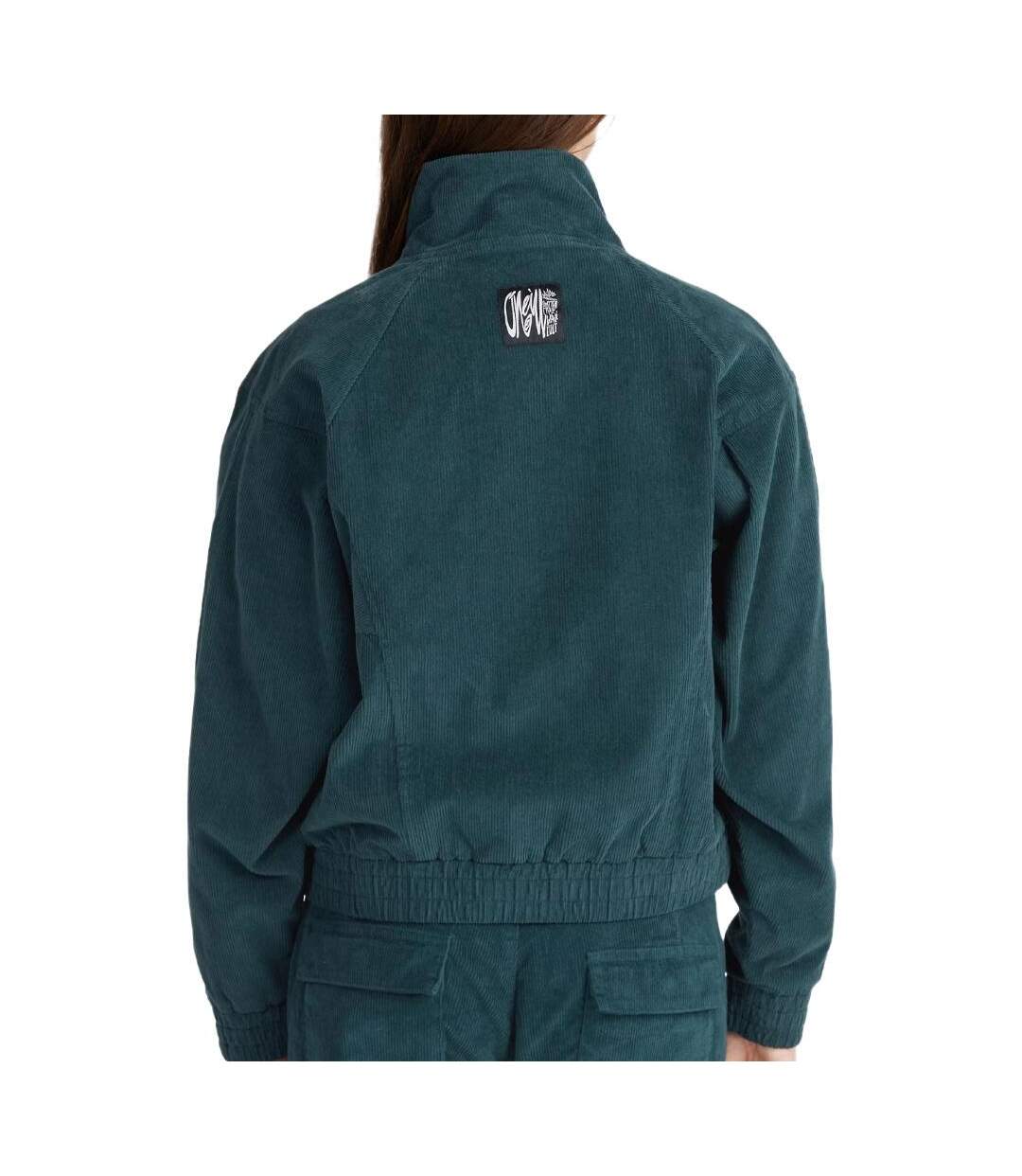 Veste zippée côtelé bleu canard femme o'neill surf heroes-2
