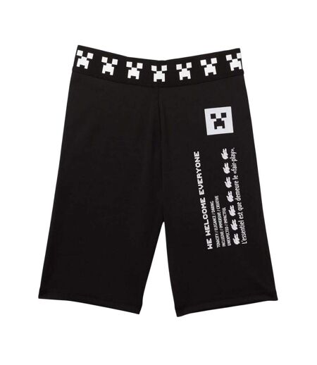 Short de motard live femme noir Lacoste