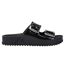 Womens/ladies Slip-on Flat Sliders Black Zaxy-2