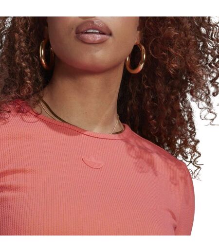 Womens/ladies Originals Slim Sports Crop Top Pink Adidas