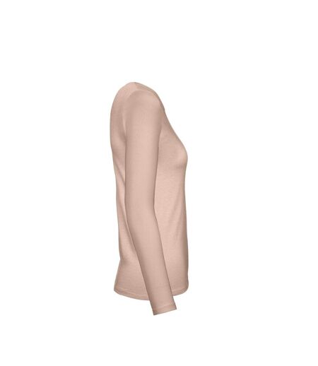 B&C Womens/Ladies E150 Long sleeve T-Shirt (Millennial Pink) - UTRW6528