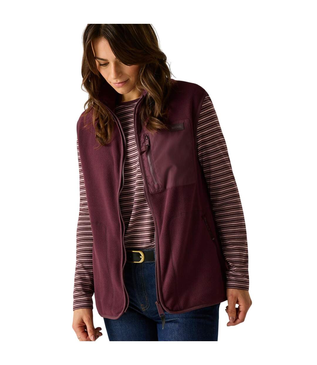 Womens/ladies Frankie Microfleece Body Warmer Fig Regatta-1