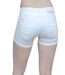 Short Push-Up Femme en Coton Lycra Blanc - Coupe Mode 5 Poches-2
