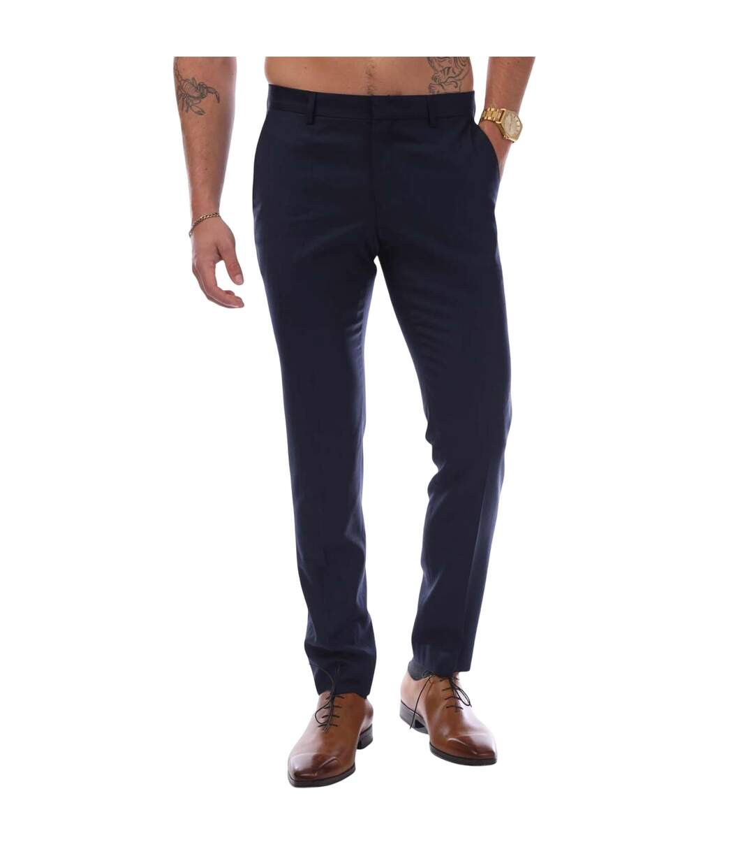 Pantalon Getlin182 Homme Bleu Foncé Hugo Boss-1