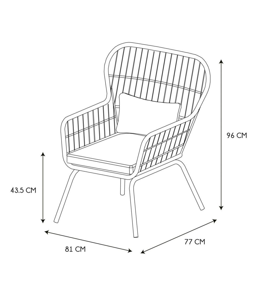 Fauteuil intérieur extérieur Elsinki-3