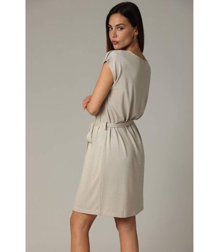 Robe en jersey lurex avec ceinture intégrée AHELYA