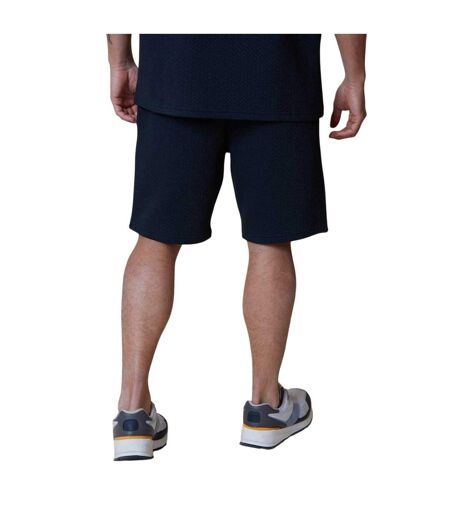 Mens Mitch Textured Shorts Navy Threadbare