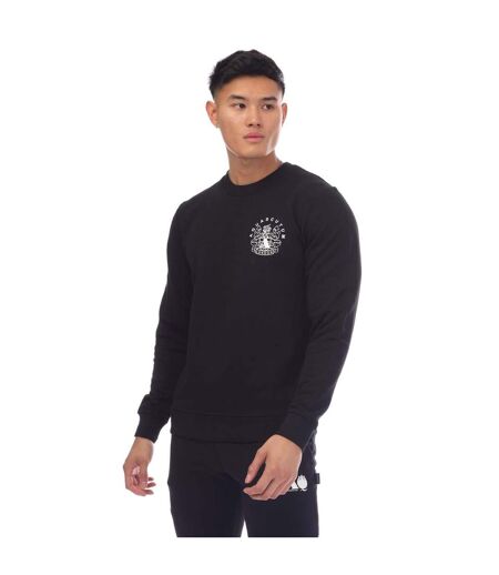 Mens Round Neck Sweatshirt Black Aquascutum