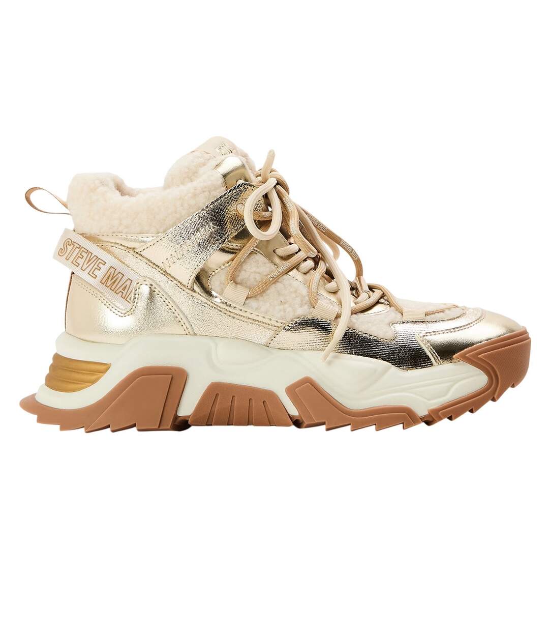 Womens/ladies Kaboom Snow Boots Gold Steve Madden-1
