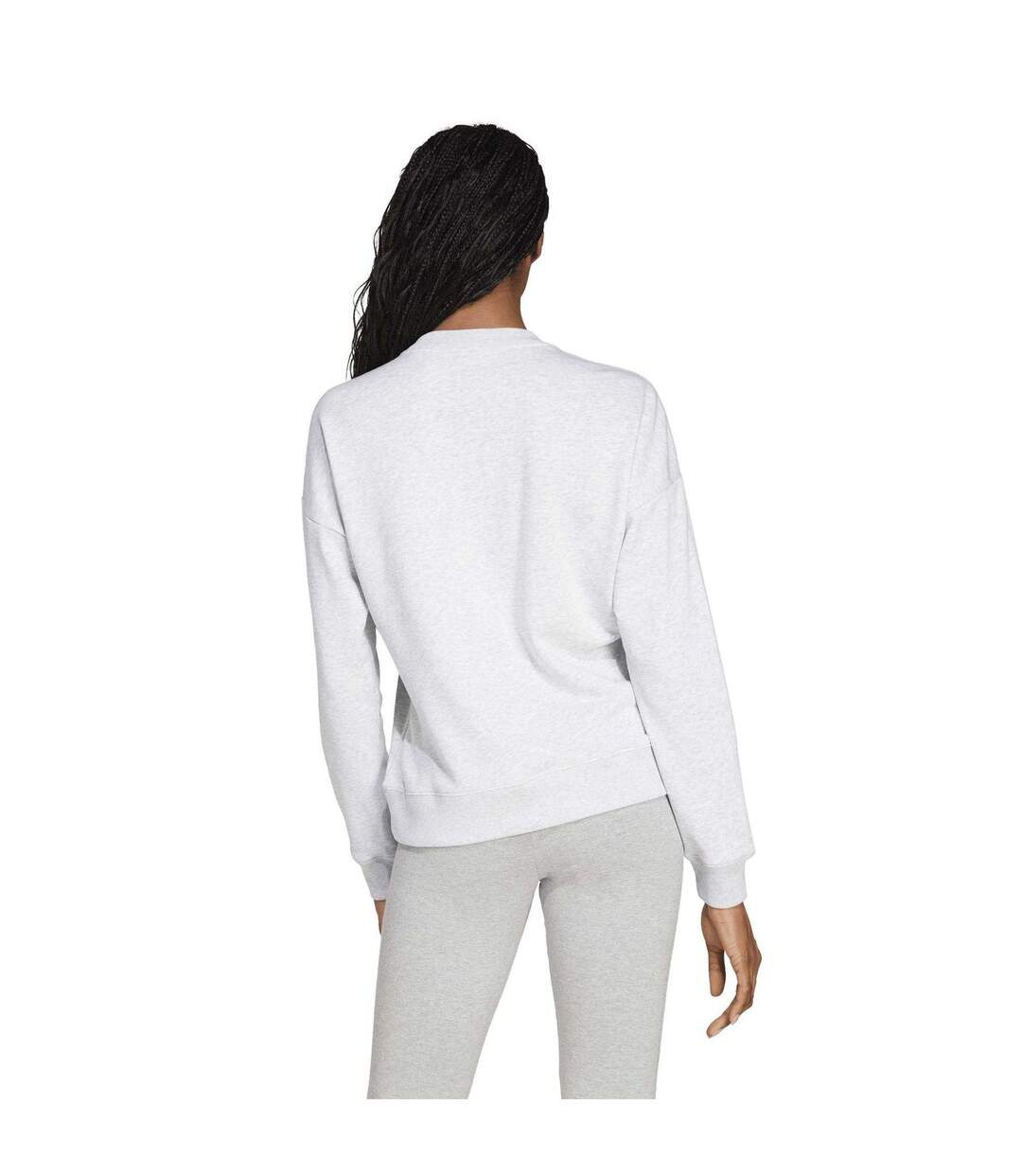 Womens/ladies Woodmark Logo Sweatshirt Light Grey Heather Adidas-3