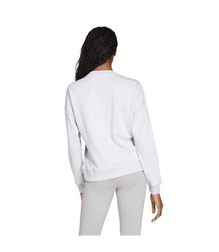 Womens/ladies Woodmark Logo Sweatshirt Light Grey Heather Adidas