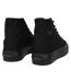 Womens/ladies Canvas High-top Platform High Top Trainers Black SoulCal-2