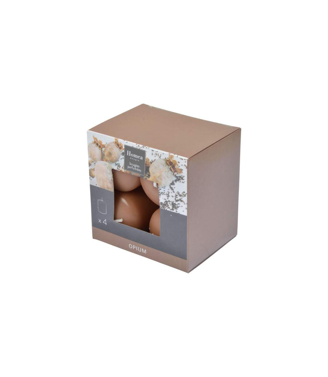 Lot de 4 Bougies Pilier Essentiel II 6cm Opium-3