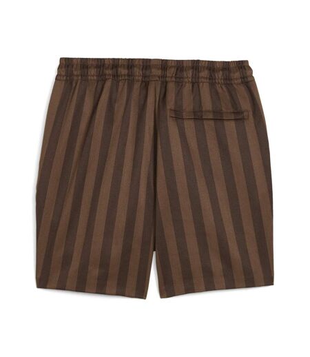 Short marron à rayures homme puma the players lane