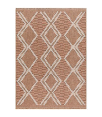 Tapis intérieur extérieur aspect jute terracotta Tijuana 9048 170 x 120 cm