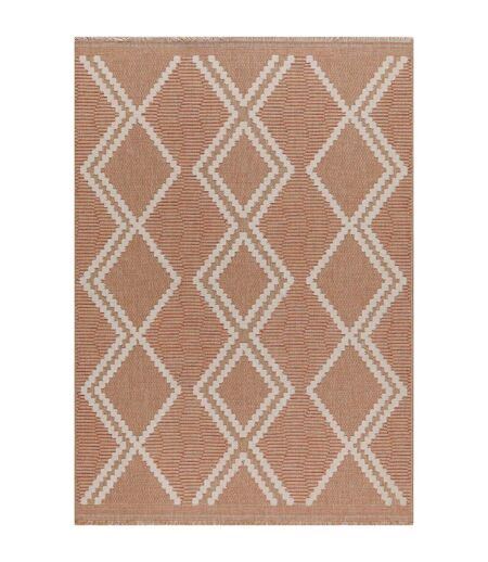 Tapis intérieur extérieur aspect jute terracotta Tijuana 9048 170 x 120 cm