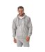 Mens hooded fleece jacket light grey Iron Mountain-4