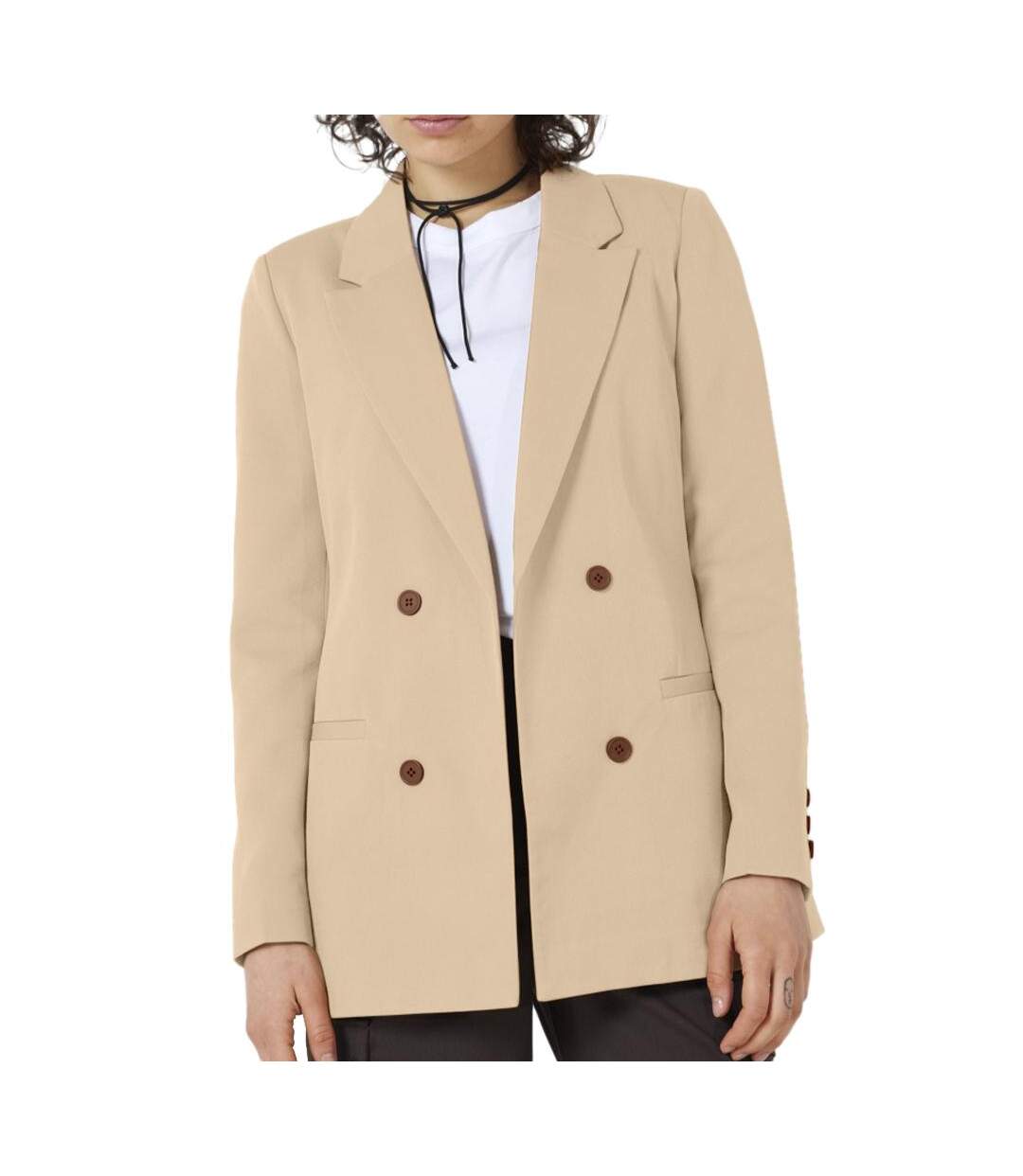 Blazer Beige Femme Noisy May Vivian - L-1