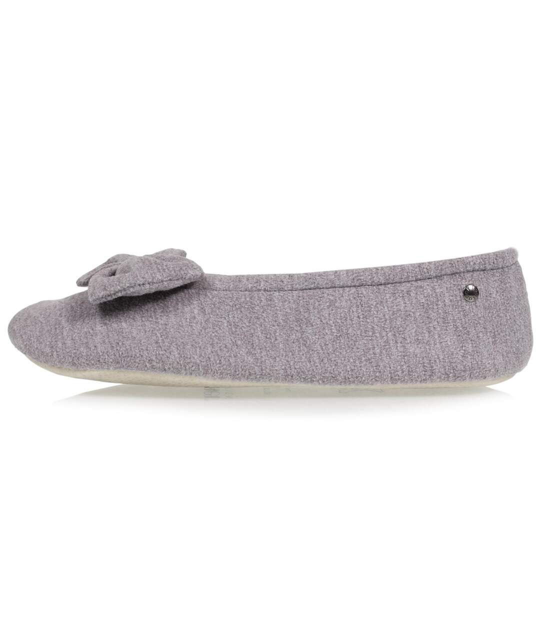 Isotoner Chaussons Ballerines femme grand nœud, en polaire recyclée-3