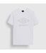Mens Stacked Logo T-shirt Brilliant White Oyster Mushroom Umbro-1
