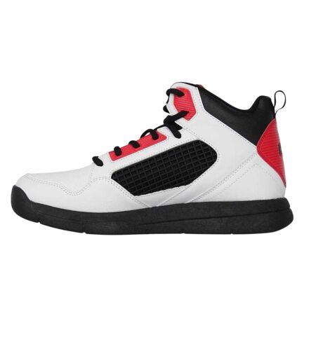 Mens Basketball Shoes White Black Red Rise