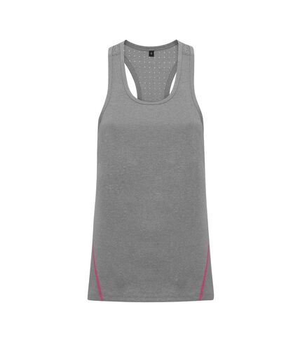 TriDri Womens/Ladies Laser Cut Sleeveless Vest (Silver Melange) - UTRW6279