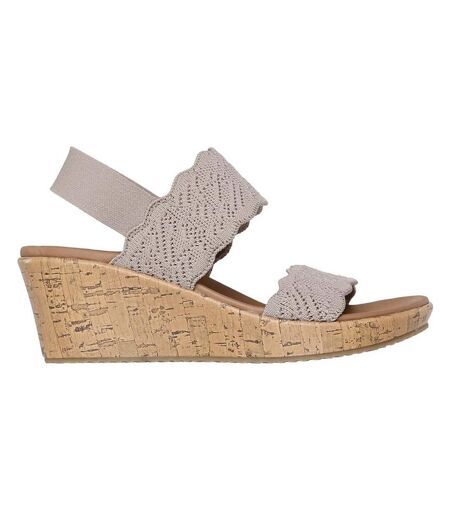 Womens/ladies Beverlee Timeless Touch Sandals Taupe Skechers