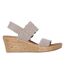 Womens/ladies Beverlee Timeless Touch Sandals Taupe Skechers-3