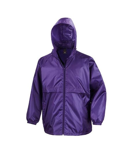 Result Mens Core Adult Windcheater Water Repellent Windproof Jacket (Purple)