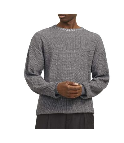Pull gris homme jack & jones neck oxford - l