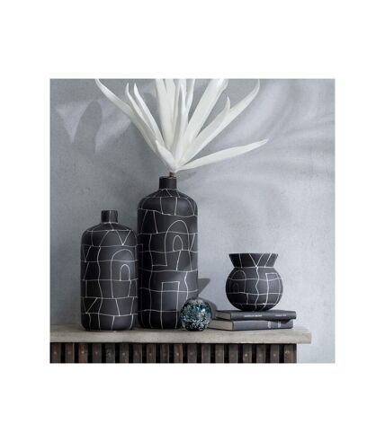 Paris Prix - Vase Bouteille En Céramique japan 50cm Noir