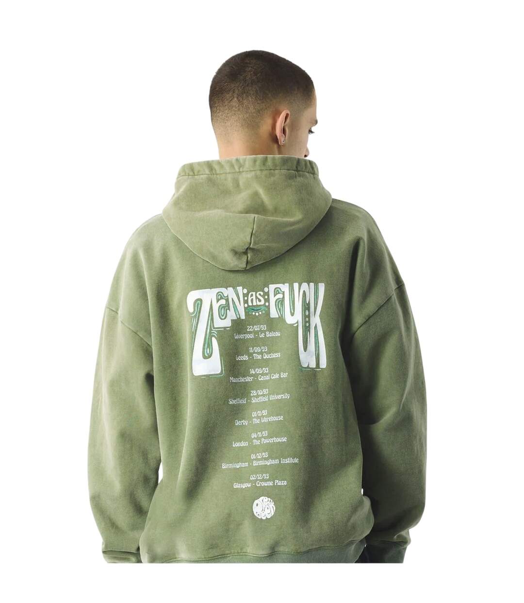 Sweat À Capuche Zen Homme Vert Pretty Green-3