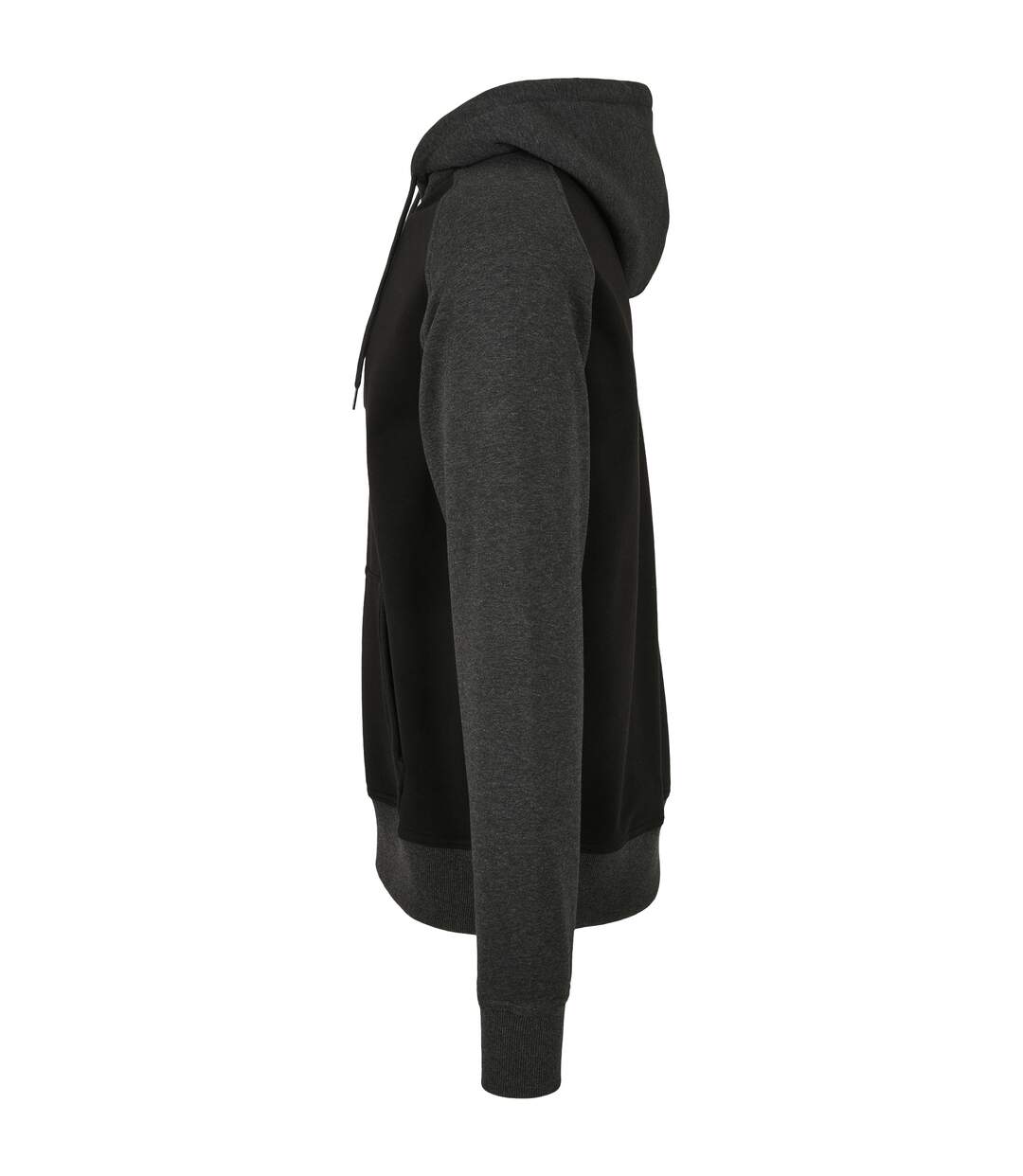 Sweat À Capuche Homme Noir Charbon Chiné Build Your Brand-3