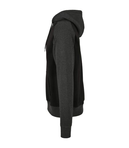 Sweat À Capuche Homme Noir Charbon Chiné Build Your Brand